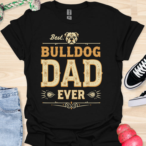 The best bulldog dad ever - V1 - Creative Vintage T-Shirt